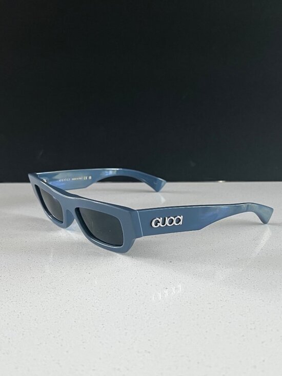 GUCCI GG1839S 003 rectangular blue frame sunglasses main image 7